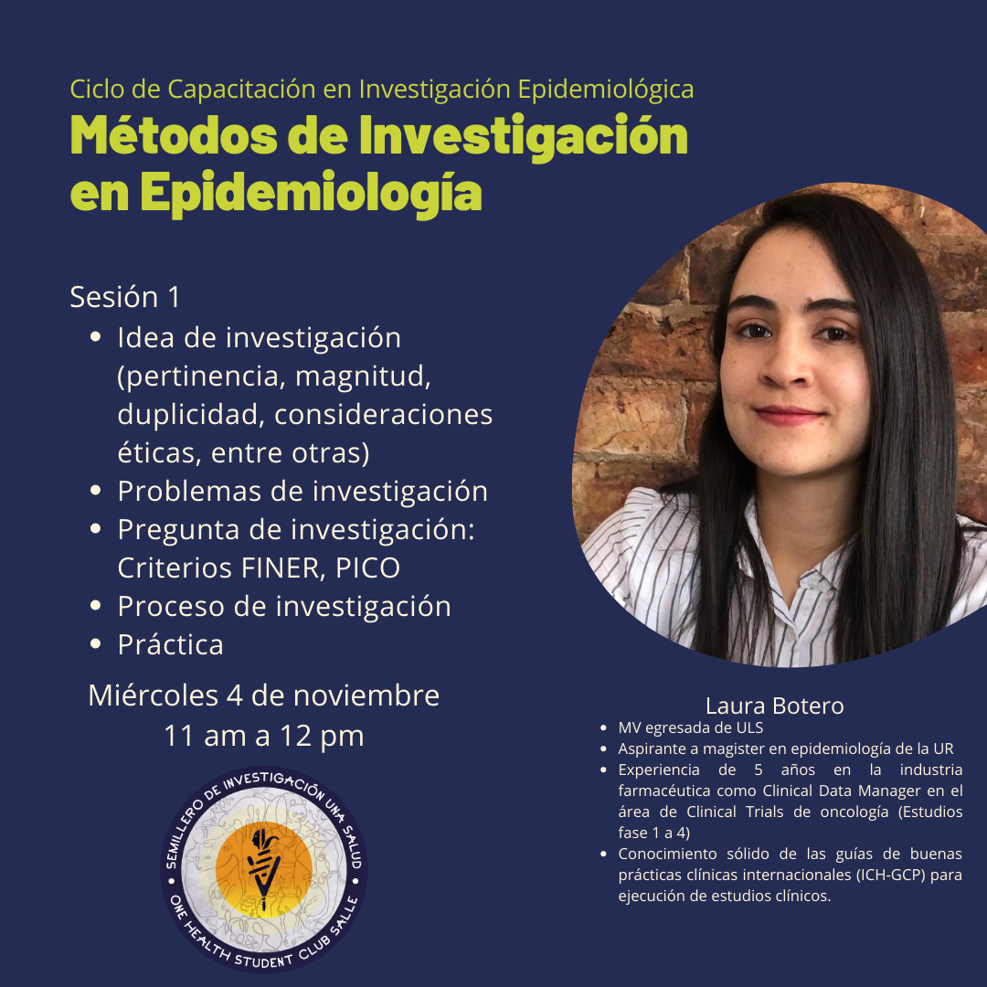 Epidemiological Research Training Cycle (One Health Day Salle 2020)