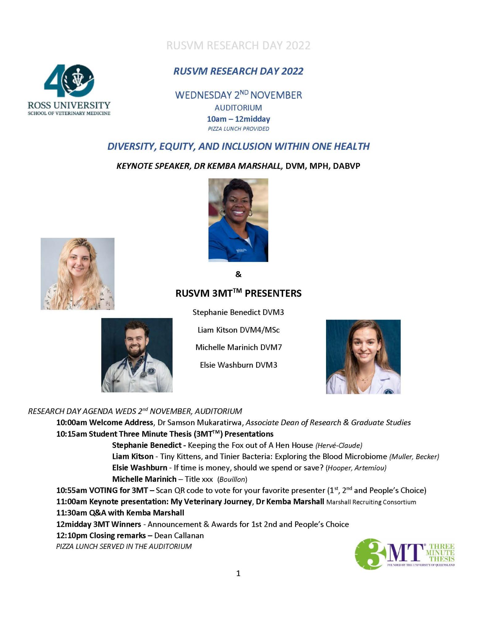 RUSVM Annual Student Research Day