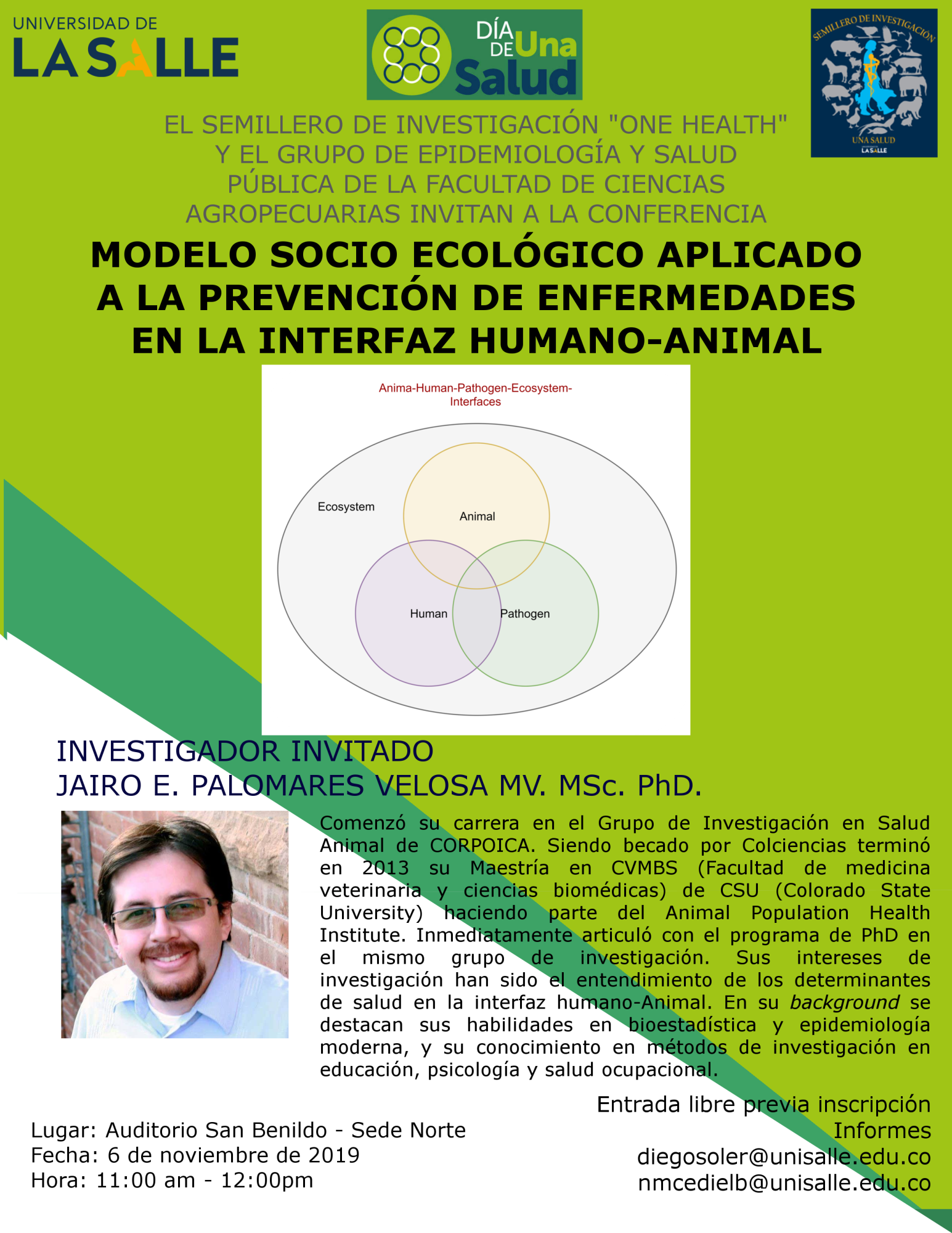 One Health Day 2019 Conference: "Socio-Ecological Model Applied to Disease Prevention in the Human - Animal Interface"
