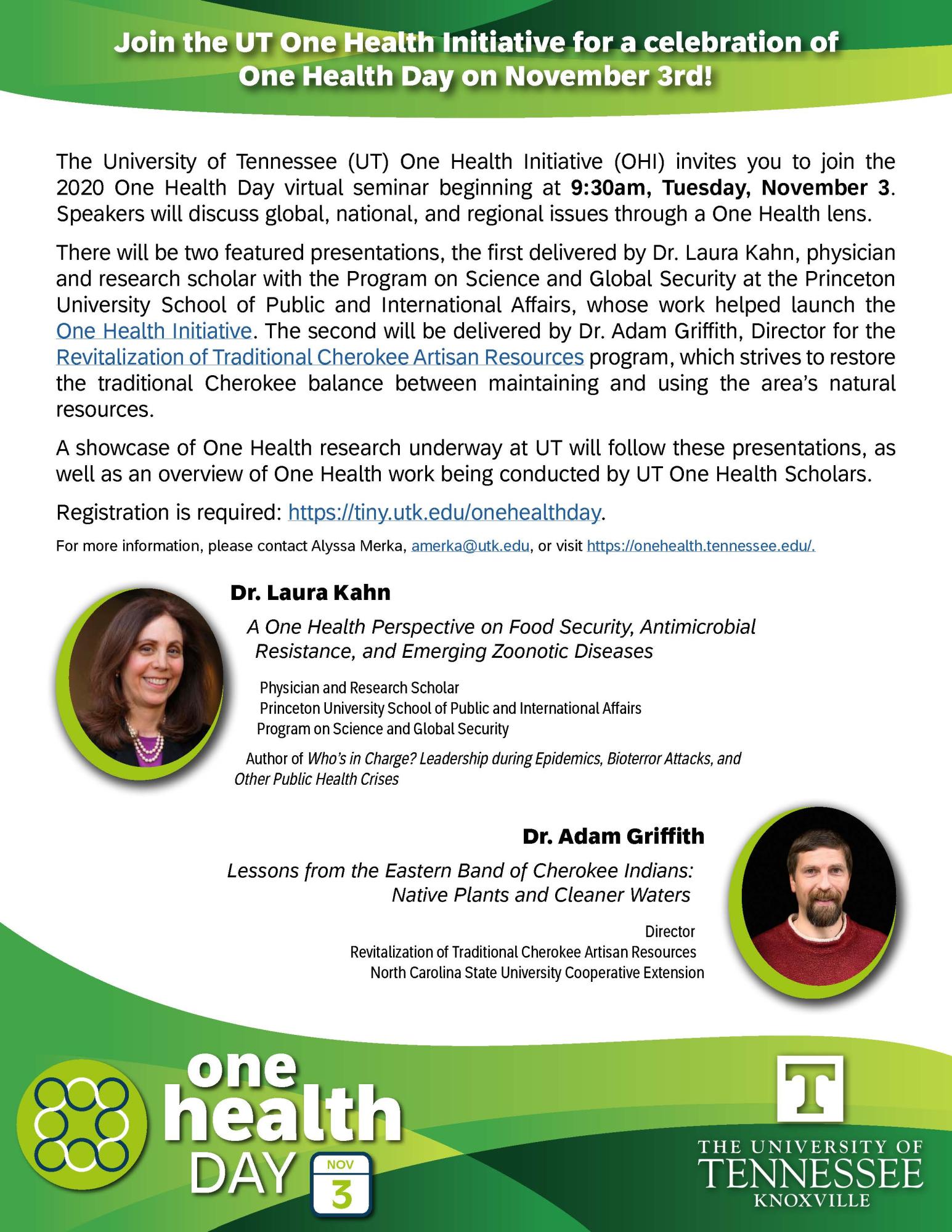 University of Tennessee 2020 One Health Day Virtual Symposium