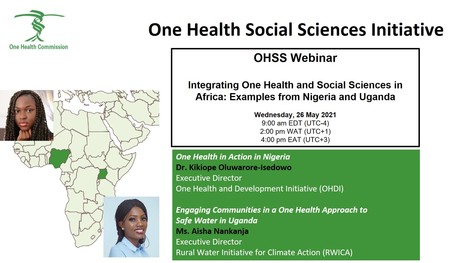 OHSS Webinar - Integrating OH and Social Sciences in Africa: Examples from Nigeria and Uganda     