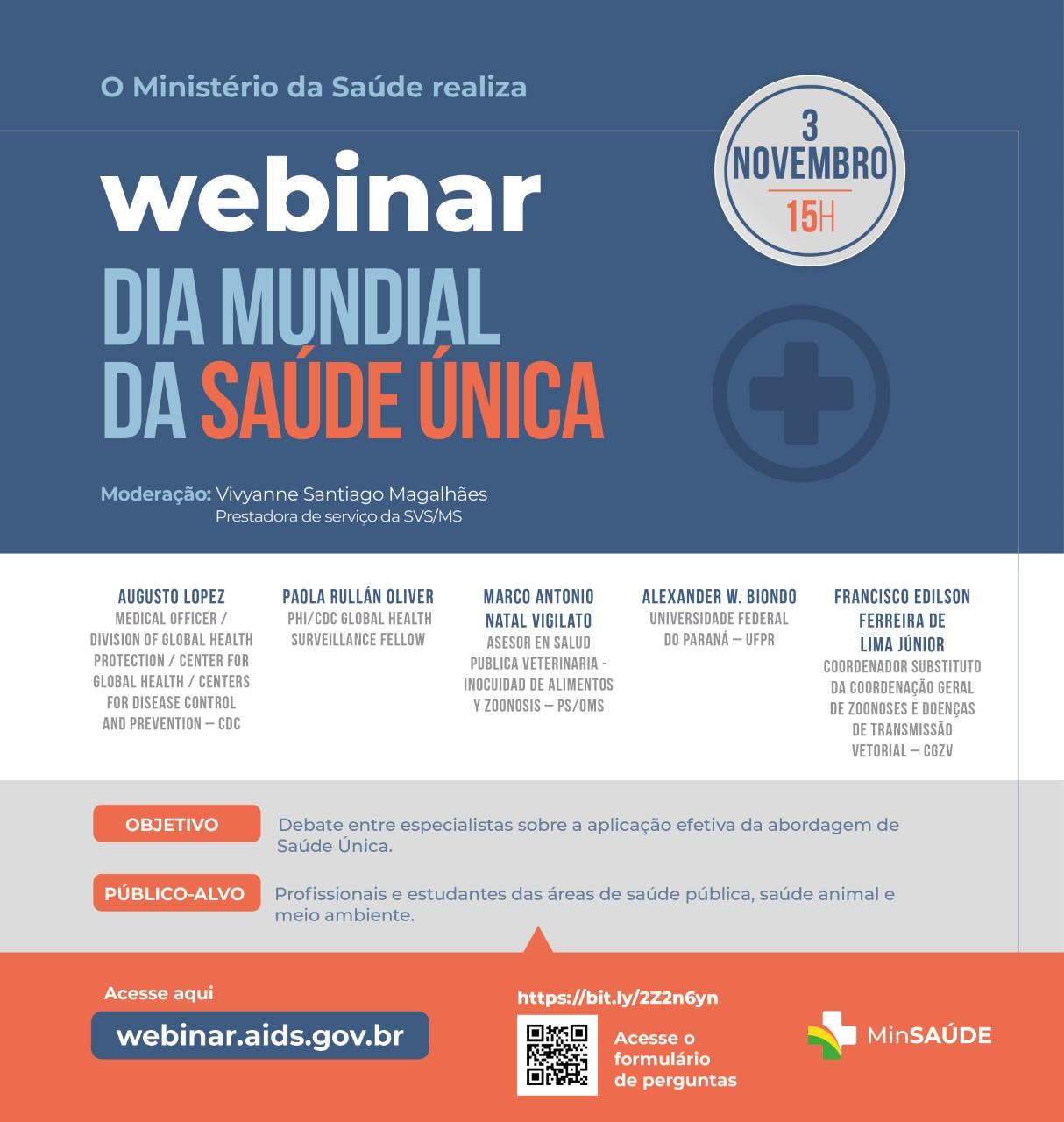 Webinar- Dia Mundial da Saúde Única (World One Health Day )