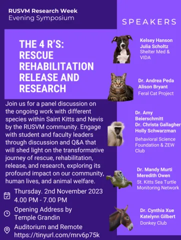 One Health, One Welfare Panel Discussion:  The 4 R's:  Rescue, Rehabilitation, Release & Research