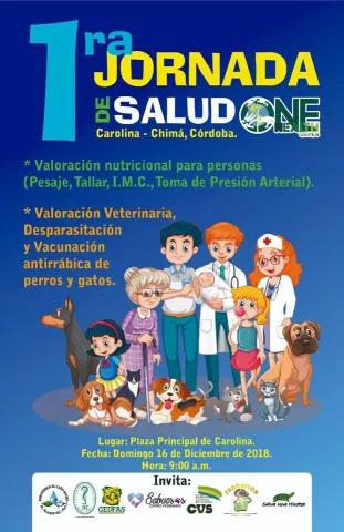 1ra Jornada de Salud. Carolina, Chimà. Córdoba One Health Colombia